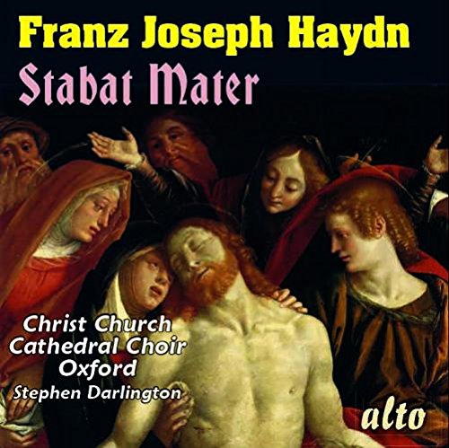CD cover for Haydn’s Stabat Mater, depicting a religious scene.