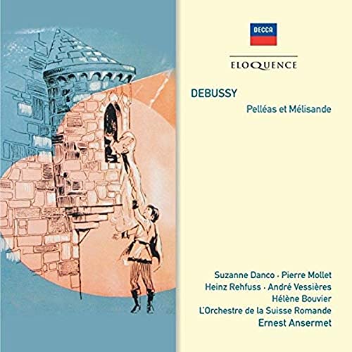 CD cover for Debussy’s “Pelléas et Mélisande” featuring castle illustration.