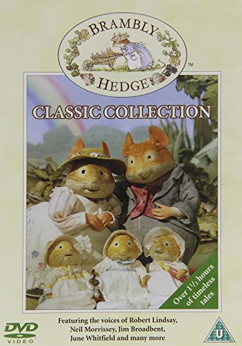DVD cover for "Brambly Hedge- Classic Collection" featuring mouse characters.