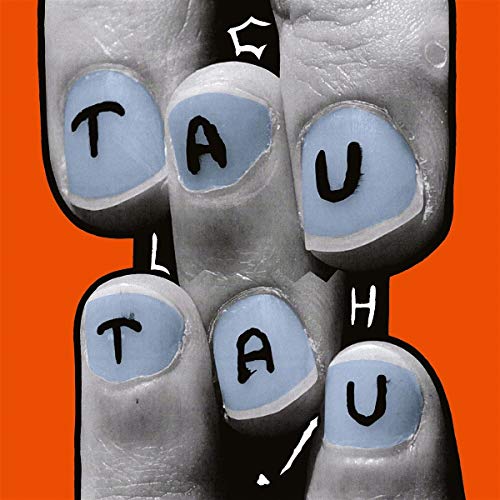 Fingers with letters spelling "TAU TAU" against an orange background.