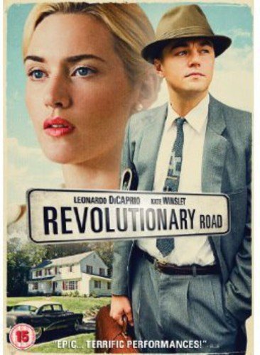 “Revolutionary Road” DVD cover featuring Leonardo DiCaprio and Kate Winslet.
