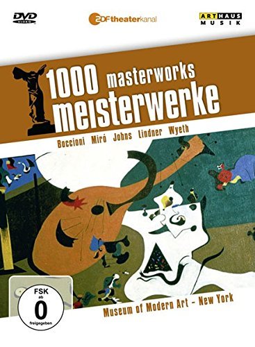 DVD cover featuring abstract artwork with white and brown shapes, titled "1000 masterworks meisterwerke".
