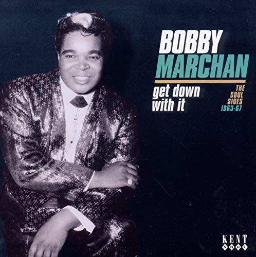 Bobby Marchan album cover, portrait of a smiling man in a suit.