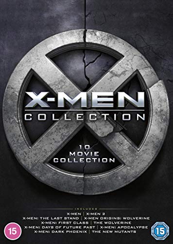 X-Men 10 Movie Collection DVD cover with the iconic X logo.
