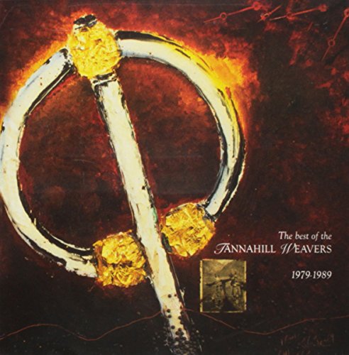 The image depicts a CD cover for "The best of the ANNAHILL WEAVERS 1979-1989". The cover features a striking design with a white, Celtic-inspired spiral shape on a dark red and black background. The spiral is adorned with gold accents, adding a touch of elegance. In the bottom-right corner, the title "The best of the ANNAHILL WEAVERS" is written in white text, accompanied by the years "1979-1989
