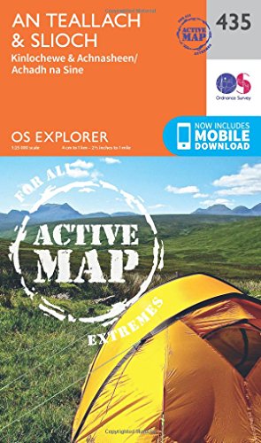OS Explorer Map Active (435) An Teallach and Slioch (OS Explorer Active Map)