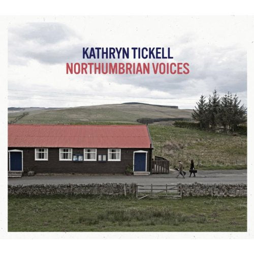 "Album cover with a rural scene, dark house, and rolling hills under a cloudy sky."