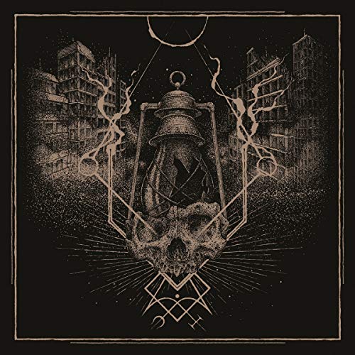 Black vinyl record with ornate, dark album art featuring a lantern.