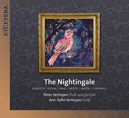CD cover with a painting of a pink bird in a gold frame.