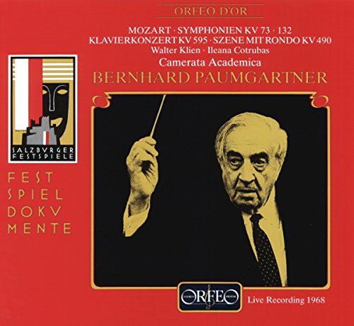 CD cover: Bernhard Paumgartner conducting, Mozart symphonies, Orfeo d'Or label.