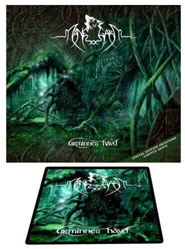 CD case and patch with dark forest imagery and band logo.