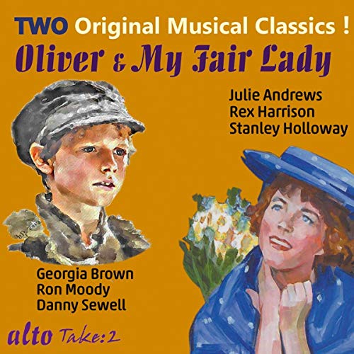 CD cover featuring portraits from “Oliver!” and “My Fair Lady” musicals.