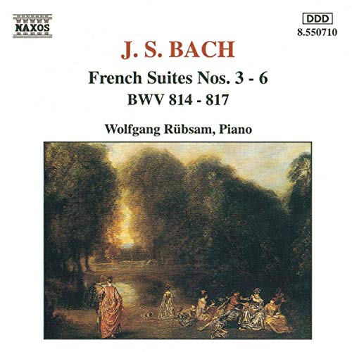 CD cover for Bach’s French Suites, featuring a pastoral landscape painting.