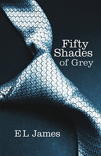 The image shows a book cover with a dark blue background and a large, silver ribbon.