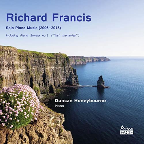 CD cover featuring coastal cliffs, blue sea, and floral foreground.
