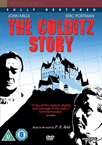 DVD cover for "The Colditz Story" featuring a castle and two portraits.