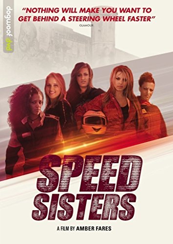 Speed Sisters" DVD cover featuring five women and a racing helmet.