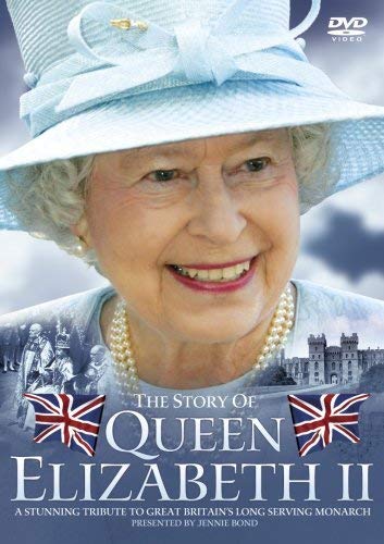 DVD cover featuring Queen Elizabeth II in a blue hat, smiling.