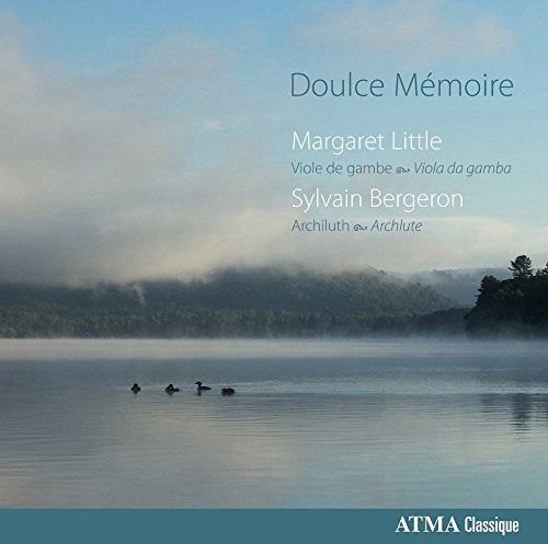 CD cover with misty lake scene, text naming musicians Little and Bergeron.