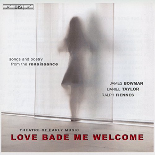 Album cover with a blurred figure behind white curtains, featuring red title text.