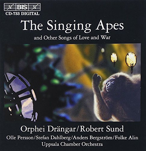 CD cover for "The Singing Apes" featuring a monkey and abstract shapes.