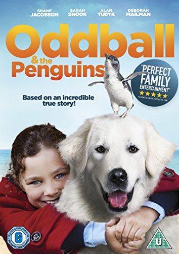 DVD cover featuring a dog, a penguin, and a young girl.