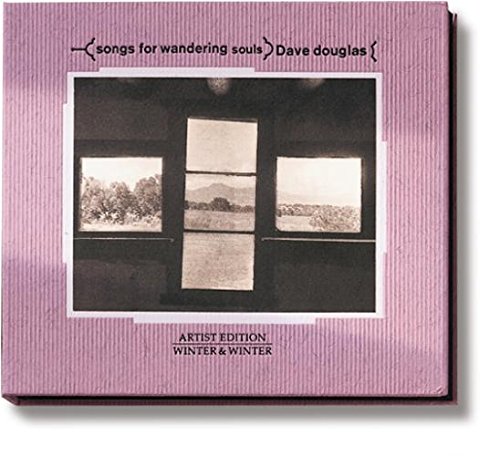 Pink CD cover with black-and-white landscape photo through a window, artist and title text.