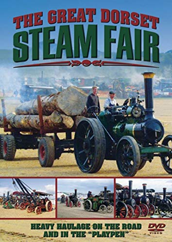 DVD cover featuring vintage steam tractors hauling logs at a fair.
