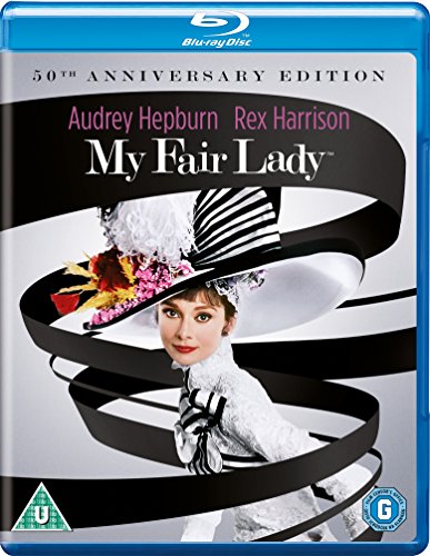 “My Fair Lady” Blu-ray cover featuring Audrey Hepburn in a hat.