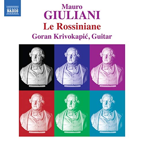 CD cover featuring six colored busts of Mauro Giuliani against different colored backgrounds.
