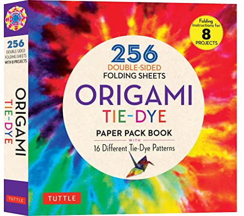 Origami Tie-Dye Patterns Paper Pack Book: 256 Double-Sided Folding Sheets (Includes Instructions for 8 Projects): 256 Double-Sided Folding Sheets (Includes Instructions for 8 Models)