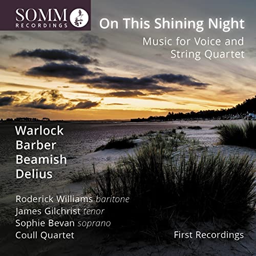 CD cover for “On This Shining Night” featuring a sunset landscape.