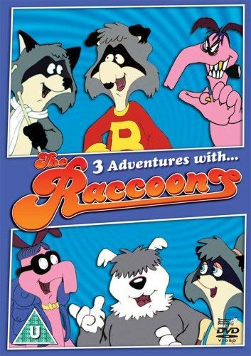DVD cover featuring cartoon raccoons and other animal characters.