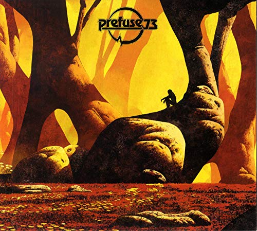 CD cover art: stylized trees, rocks, and a small figure in orange tones.