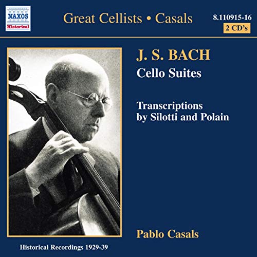 CD cover featuring portrait of Pablo Casals with his cello.