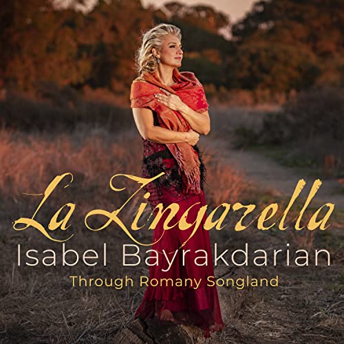 CD cover featuring Isabel Bayrakdarian in a red dress and orange shawl.