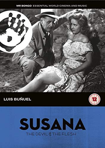 Black and white DVD cover for the film Susana featuring a man and woman.