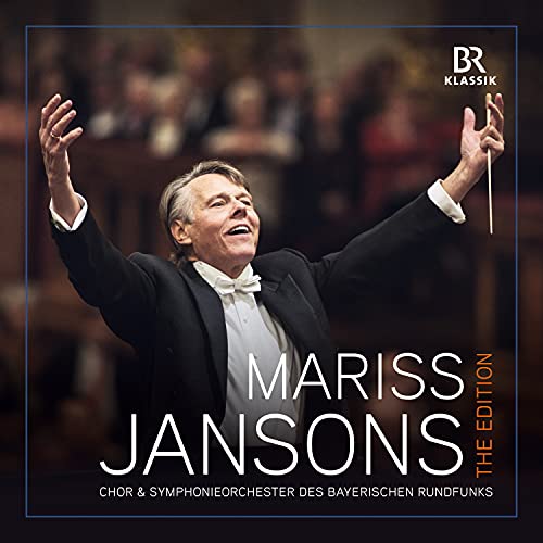 Conductor Mariss Jansons with orchestra, album cover for "Mariss Jansons: The Edition.