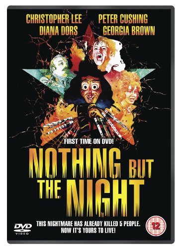 DVD cover for "Nothing But The Night" with actors' names and horror imagery.