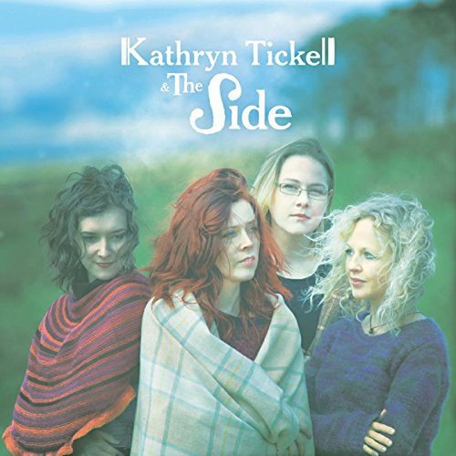 Album cover with four women standing together, outdoors, with text "Kathryn Tickell & The Side".