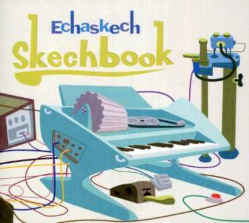 The image shows a CD cover with a blue keyboard and various electronic components. alt text: "CD cover featuring a blue keyboard and electronic components."