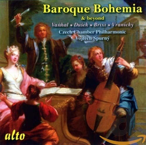 CD cover: Baroque painting of musicians with text "Baroque Bohemia".