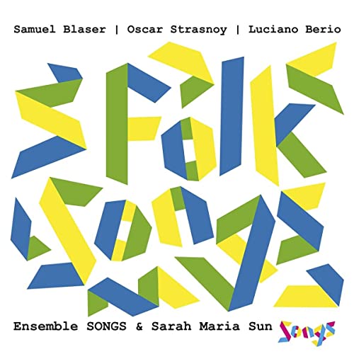 CD cover for "Folk Songs" by Sarah Maria Sun, abstract colorful design.