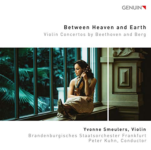 CD cover: violinist Yvonne Smeulers seated by a window.