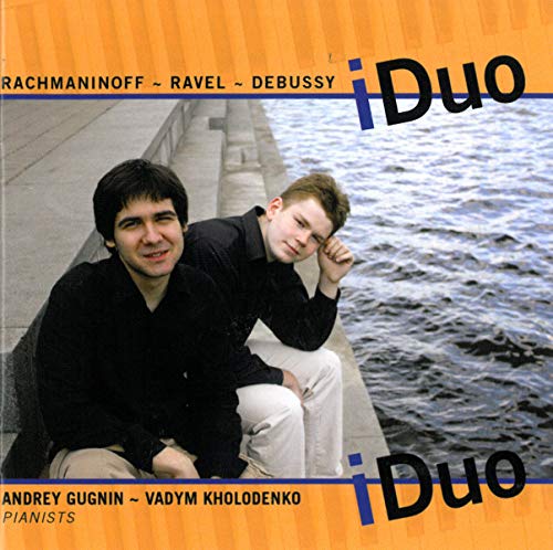 CD cover featuring two young men, pianists Andrey Gugnin and Vadym Kholodenko.