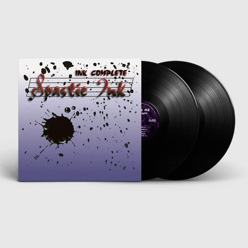 Vinyl record for Spastic Inkās āInk Completeā with splatter design.