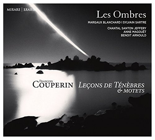 Black and white CD cover with a beam of light over a body of water.
