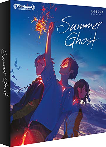 Blu-ray cover for “Summer Ghost” featuring three anime characters and fireworks.