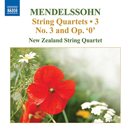CD cover featuring red poppies and text: Mendelssohn String Quartets No. 3.
