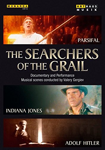 DVD cover for "Searchers Of The Grail" documentary featuring film stills.